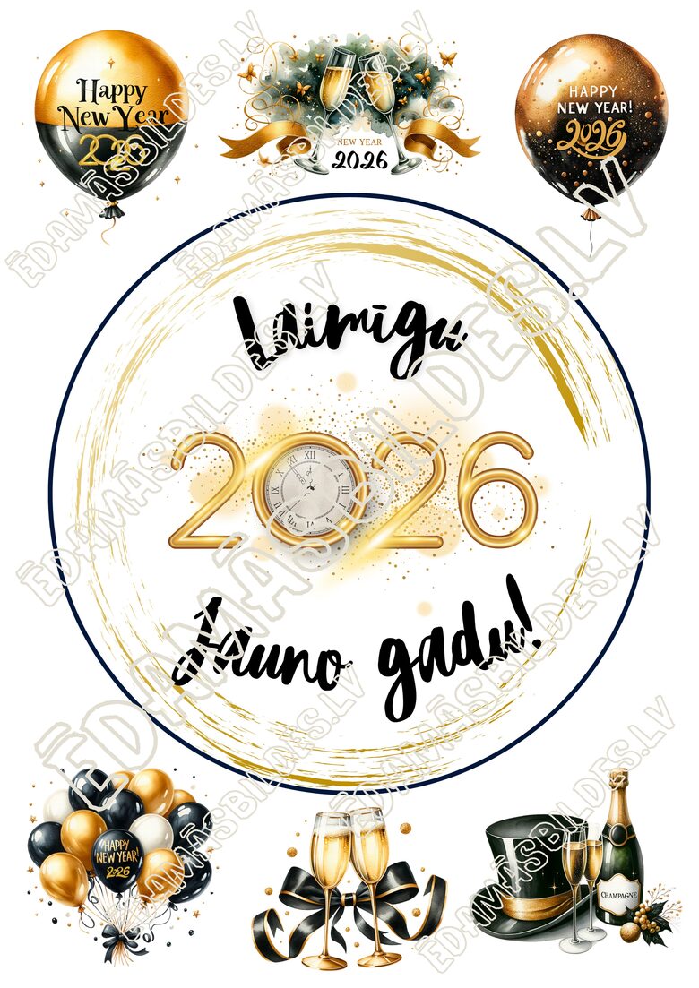 Cukura papīrs ar apdruku "2025"